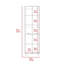 Garde-manger Baleare, cinq tablettes intérieures, quatre pieds-428060681