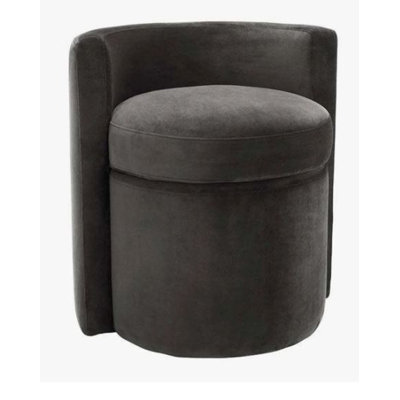 Qunef 60cm Wide Tufted Solid Colour Pouffe Ottoman