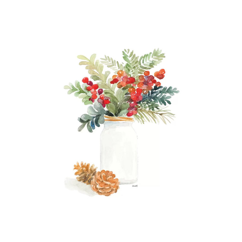 Mason Jar Of Christmas by Lanie Loreth - Wrapped Canvas Gallery-Wrapped Canvas Giclée, 101.6 cm H x 66.04 cm W x 1.91 cm D