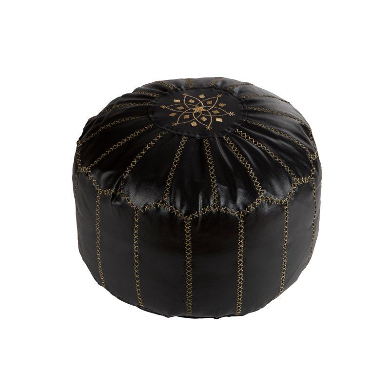 Faux Leather Bean Bag Chair, Black