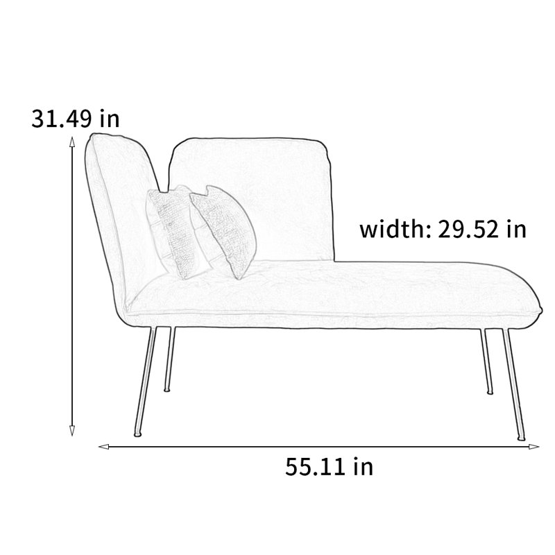 Chaise moderne en pin de luxe moderne, Orienté à gauche (vu de face)