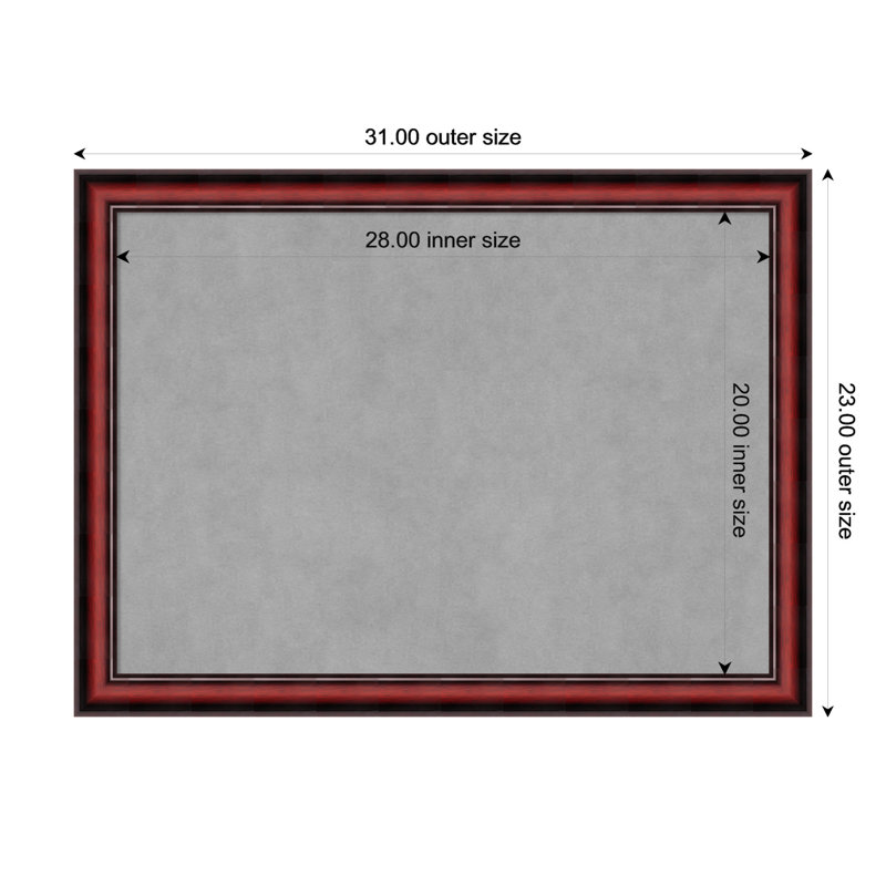 Tableau d'organisation magnétique Rubino Cherry, H 23 po x l 31 po