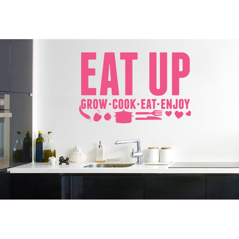 Food & Beverage Wall Decal, Pink, Medium