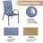 All-Weather Stackable Patio Chairs, Durable Textilene Fabric with Armrests, Sturdy Metal Frame, Ergonomic Quick-Dry Outdoor Dining Chairs for Backyard & Poolside(Navy Blue, 8pcs)-109080136-126637972
