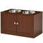Bols surélevés pour chien avec armoire de rangement Pawhut-130603361