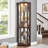 Corner Glass Cabinet, Lighted Curio Cabinet, Corner Display Case, Entryway Cabinet-1184244877