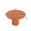 Table de salle à manger ronde en bois massif 39 po-43576258