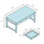 Table basse moderne à pieds croisés avec rangement Pangea Home Alexa-1231162706