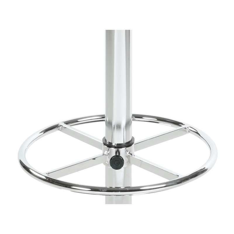 Chrome Finish 30" Contemporary Glass Round Counter Table