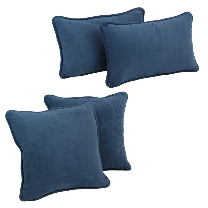  Housse de coussin rectangulaire et insert, Indigo