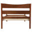 Lit plateforme en bois de noyer avec tête de lit et support à lattes tenace pour tête de lit simple, base de couleur stable