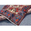 Tapis Darshanna crème floral 5 x 8 rétro avec bordure bleue