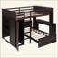Lit mezzanine avec lit autonome, tablettes, bureau et garde-robe-1767325113