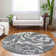 Premium Machine Washable Prisco Charcoal Rug