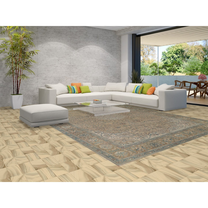 Tapis traditionnel délavé à la main 10 x 13