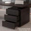 Bureau rectangulaire en bois manufacturé 55,12 po brun foncé + 3 tiroirs-2122383368