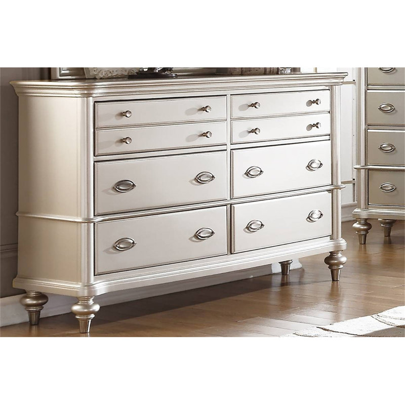 Commode 1 chambre classique avec tiroirs de rangement en argent antique