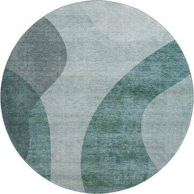 Premium Machine Washable Arnette Green Rug