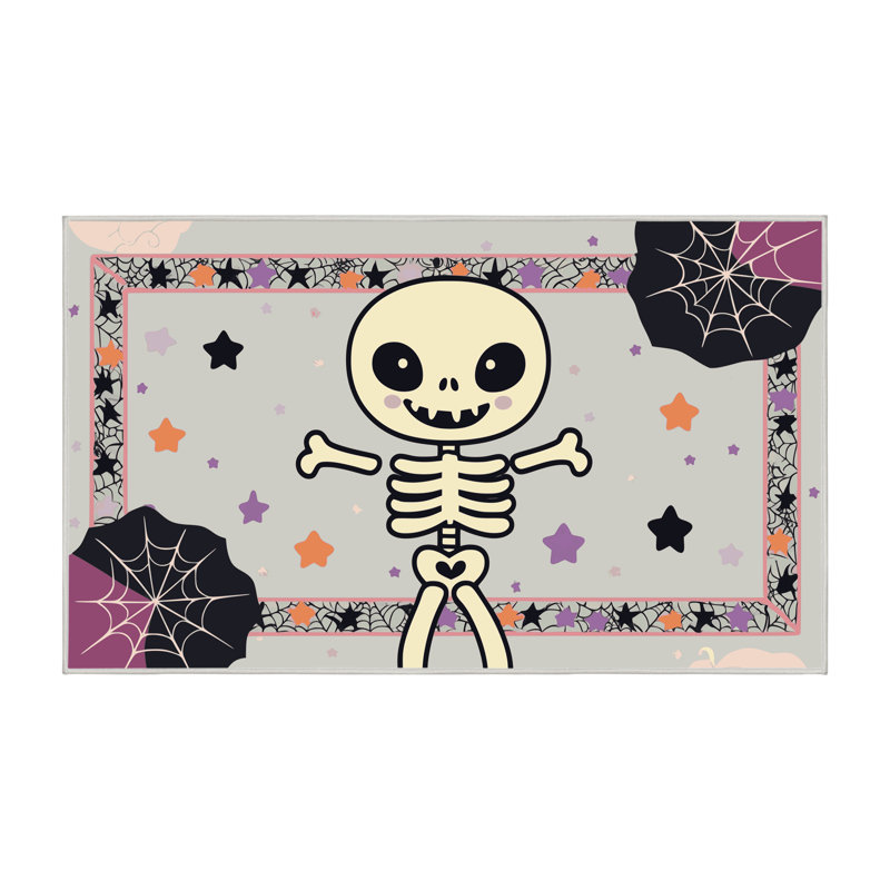 Tapis de vacances d'Halloween The Holiday Aisle®, Rectangulaire 2 pi x 3 pi