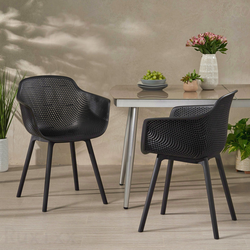 Chaise de patio Lotus, Noir