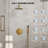  Pressure-Balanced Shower System ,10-Inch Rainfall Shower Faucet with Rough-in Valve-73468215