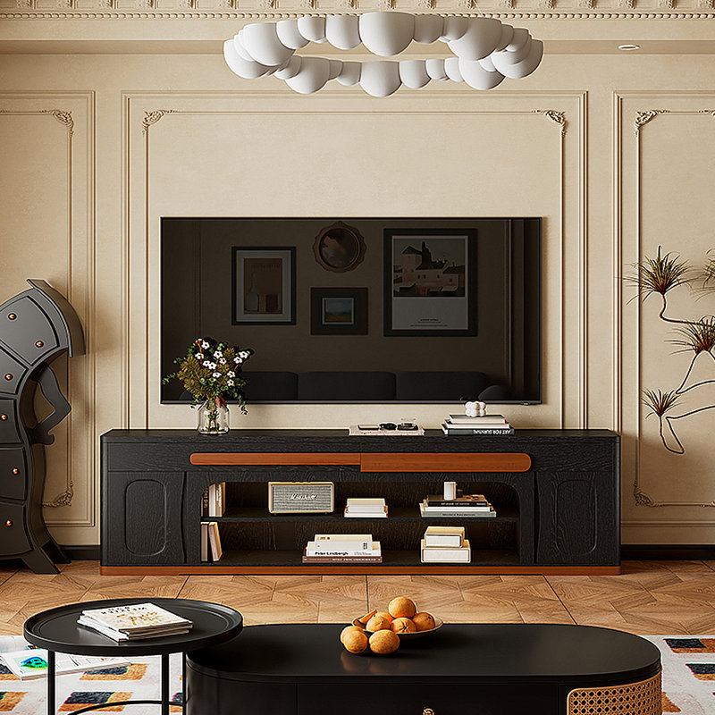 Meuble télé français, H 23,62 po x L 70,87 po x l 12,6 po