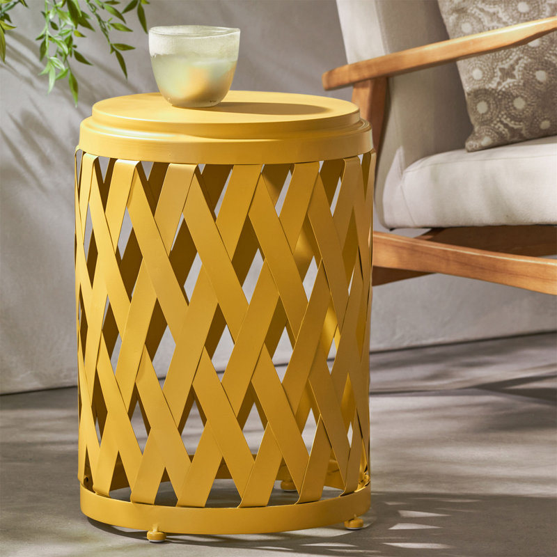 Table d'appoint Selen (seulement la table incluse), Jaune