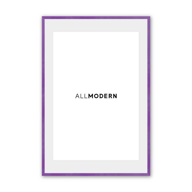 Willin Solid Wood Picture Frame with Mat, Plum Purple, 19.75" W x 25.75" H