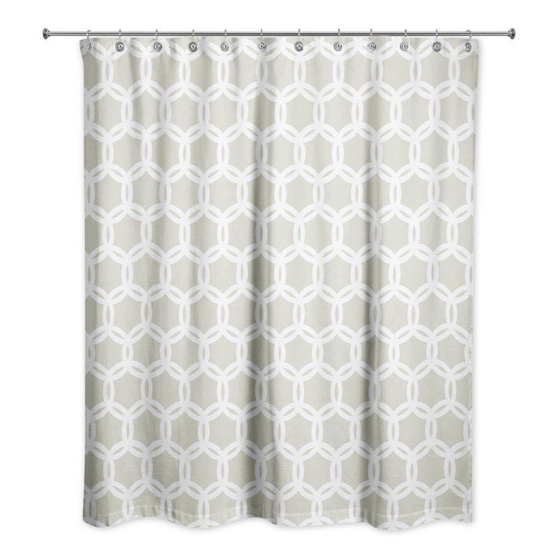 Rideau de douche simple Alondria, Brun clair