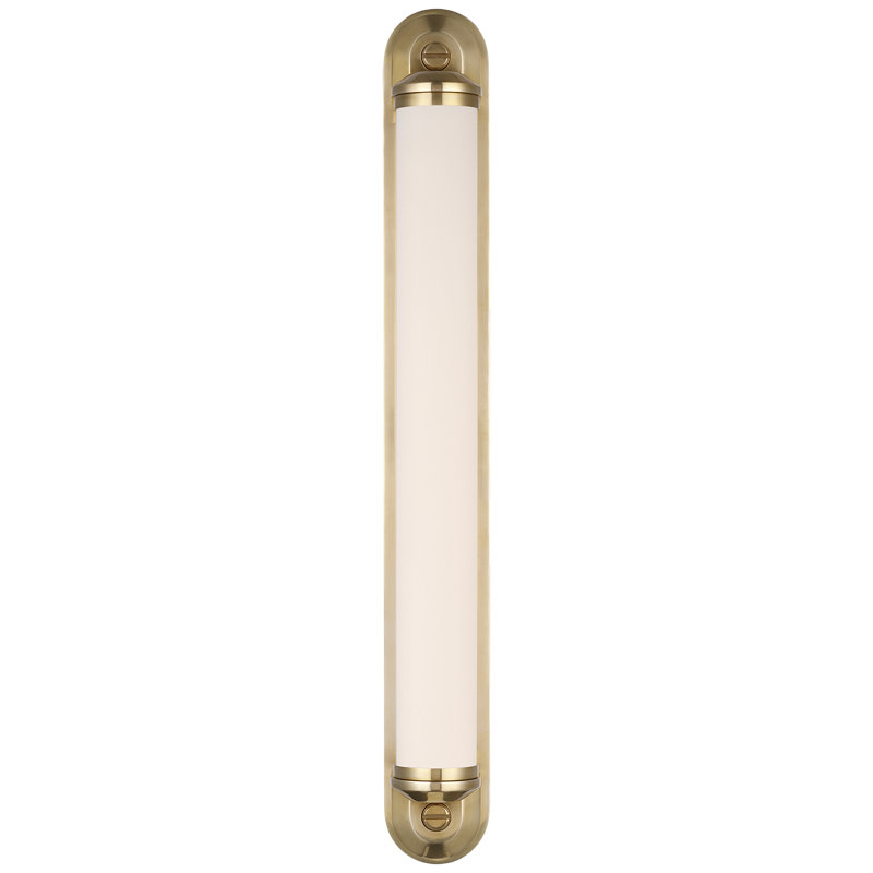 Ralph Lauren Belgrave 32" Linear Bath Light, Natural Brass, 24" H x 3" W x 3.75" D, 1600 W