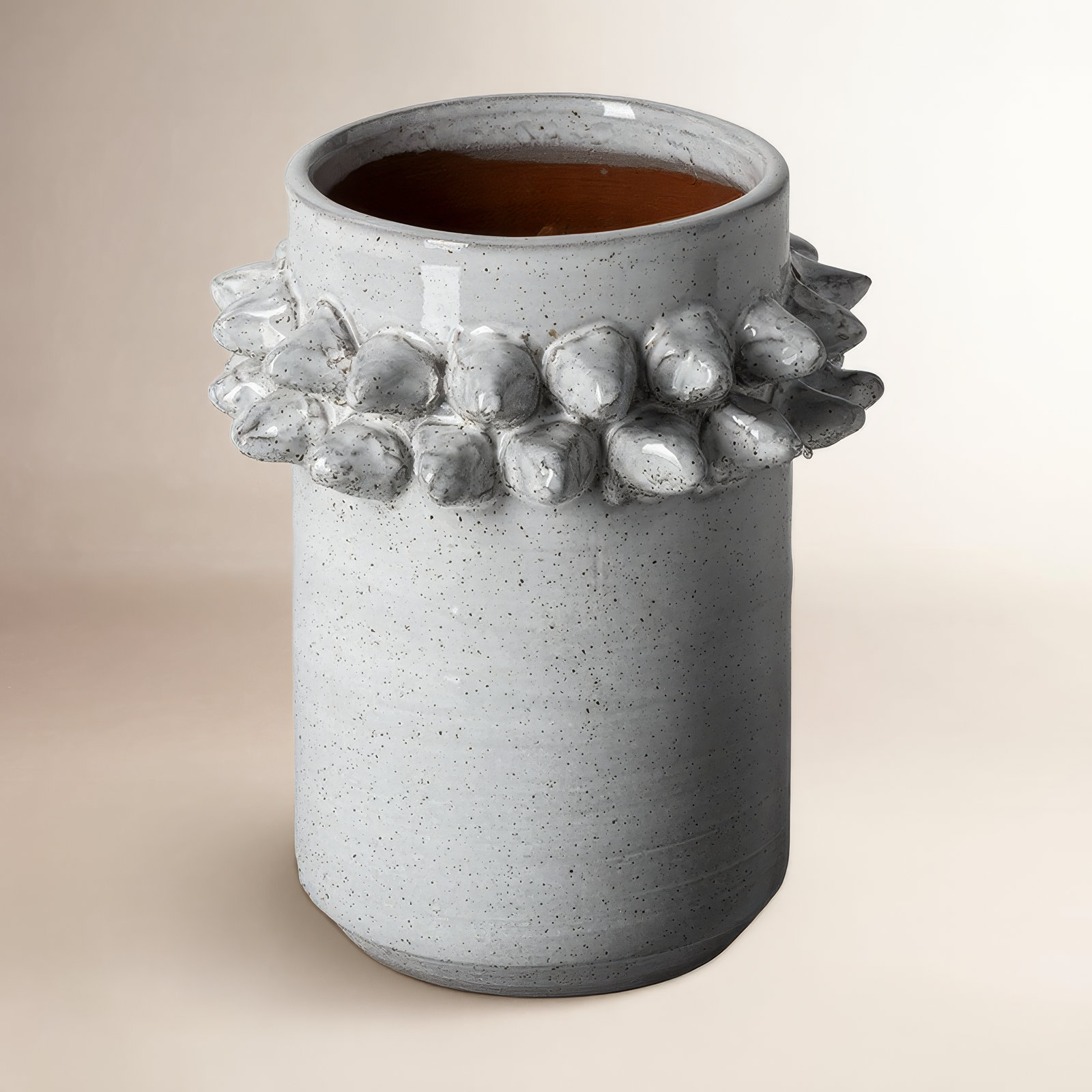 Mallorca Handmade Ceramic Table Vase, 7.08" H x 5.7" W x 5.7" D