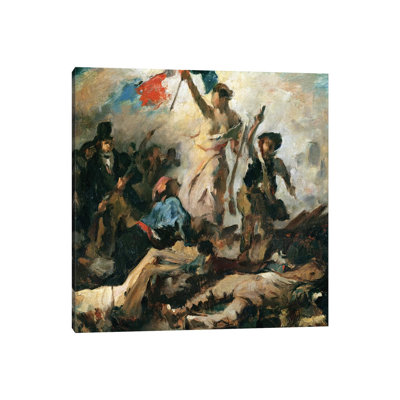 Study For Liberty Leading The People by Ferdinand Victor Eugene Delacroix - Wrapped Canvas Gallery-Wrapped Canvas Giclée