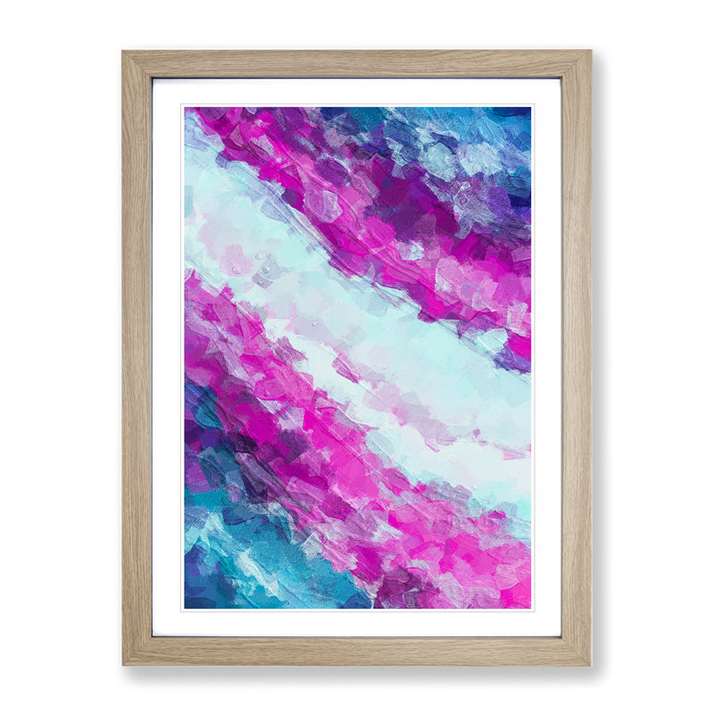 Temptations Of The Sea Abstract - Single Picture Frame Painting, 64cm H x 46cm W x 2cm D, Oak Framed