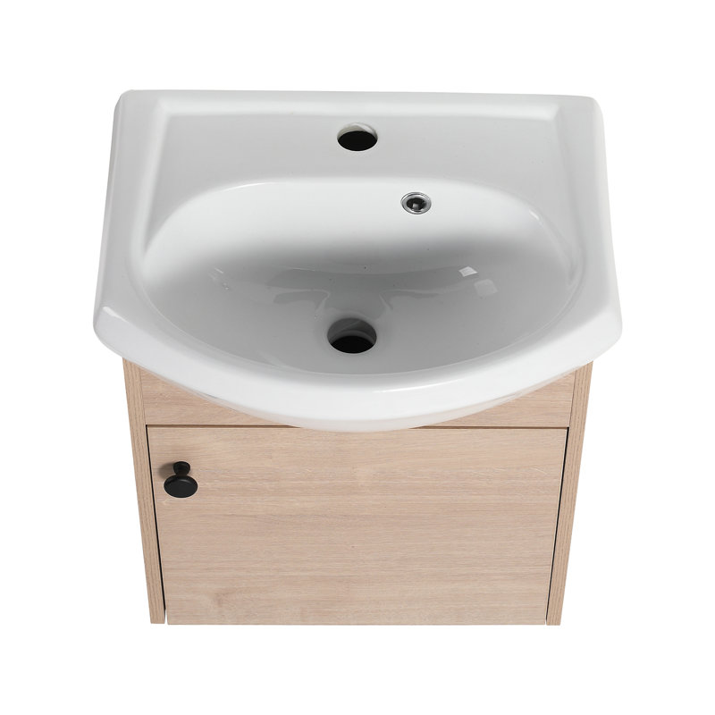 18.1'' Single Bathroom Vanity with Porcelain Top