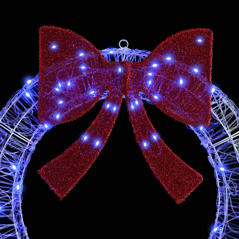 Faux Acrylic Wreath, Blue, 92 cm x 92 cm