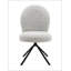 Chaise d'appoint grise et pivotante Grey Boucle
