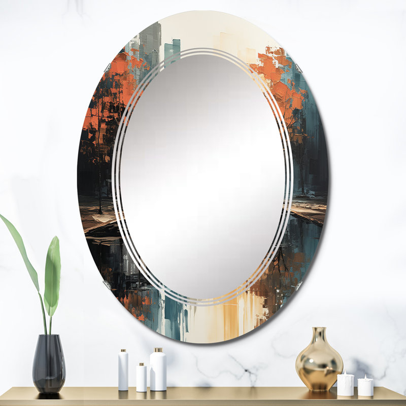 Limasol - Miroir mural moderne ovale, 36 po x 24 po