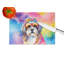 Shih Tzu Hippie Dawg Glass Cutting Board Large