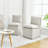 19" Wide Modern Beige Dining Chair With Padded Backrest