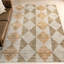 Tapis intérieur / extérieur en polyester géométrique ivoire Lakhwinder-988493687