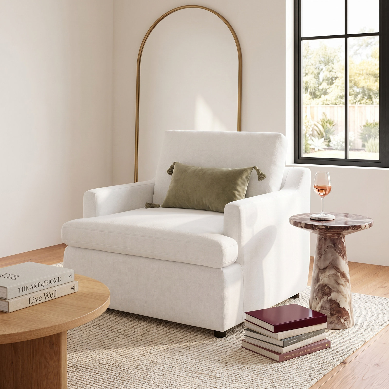Essex Accent Chair, John Flour Performance Linen Blend