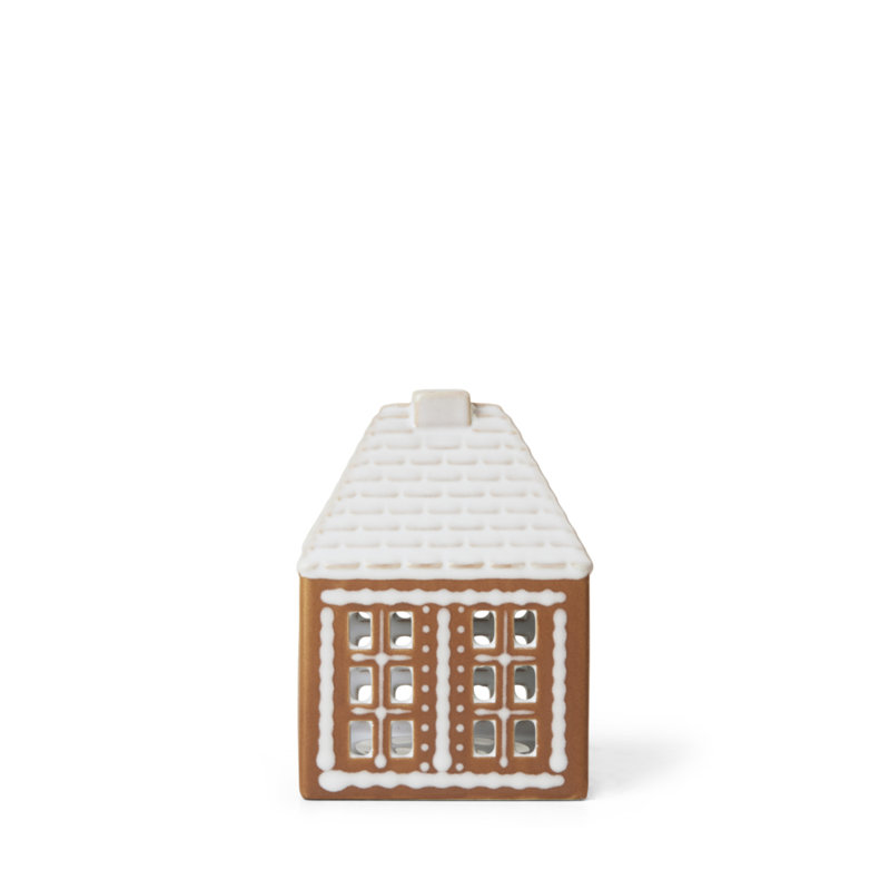 Gingerbread 4.7'' H Stoneware Tabletop Lantern