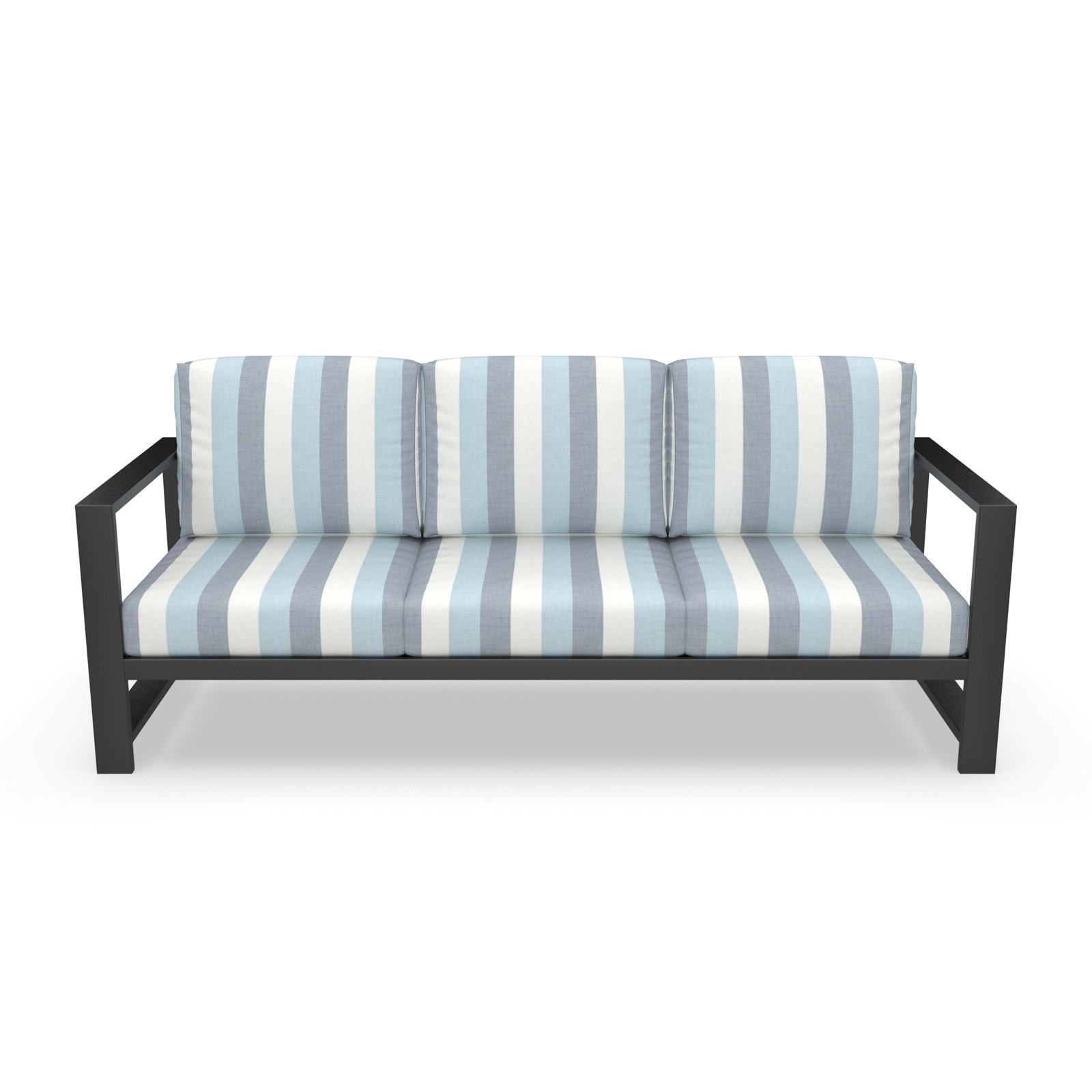 Dulcie 80'' Wide Outdoor Patio Sofa with Sunbrella Cushions, Sunbrella Direction Dew