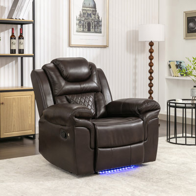 Seating Manual Recliner Chair With LED Light Strip For Living Room,Bedroom