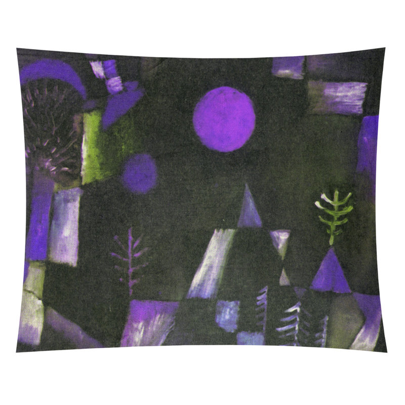 Tapisserie murale full moon Maly, H 83,5 po x l 71 po, Mauve