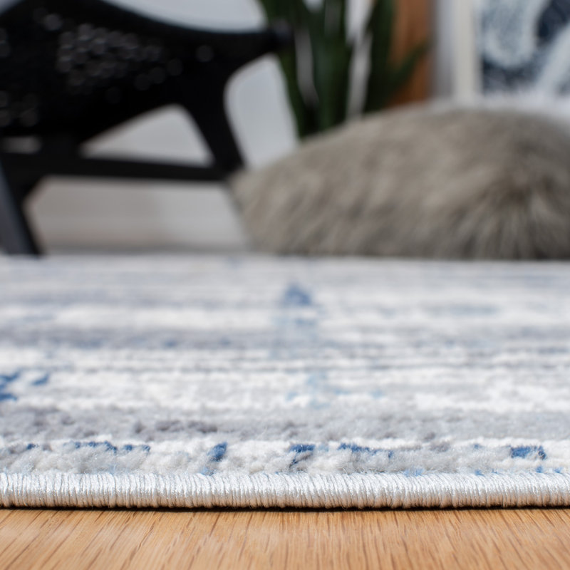 Amelia Cotton Abstract Rug, Round 6'7"