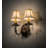 Crystal Steel Candle Wall Light