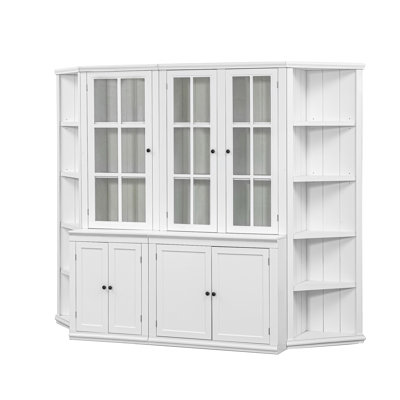 Armoire de rangement et de présentation polyvalente en MDF de style rétro pour le bureau, les couloirs et le salon
