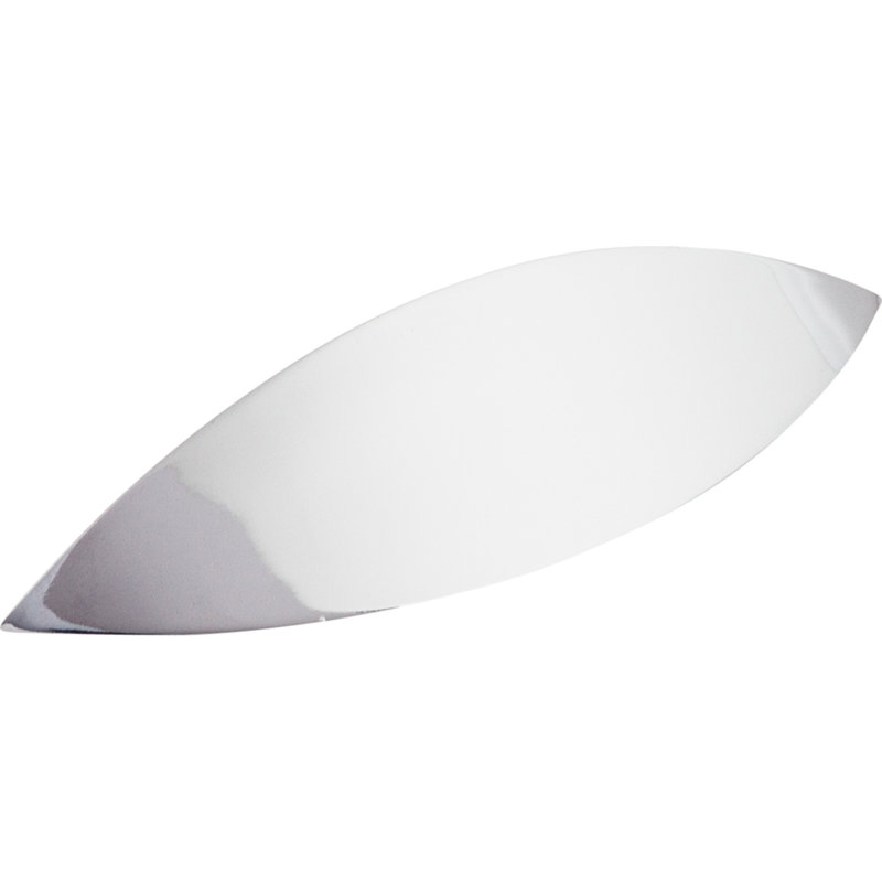 Eyebrow 2 1/2" Center to Center Cup/Bin pull, Polished Chrome