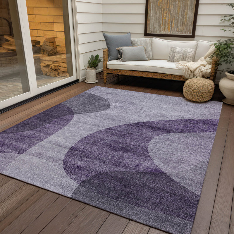 Fargo Washable Abstract Indoor / Outdoor Rug, Rectangle 8' x 10'